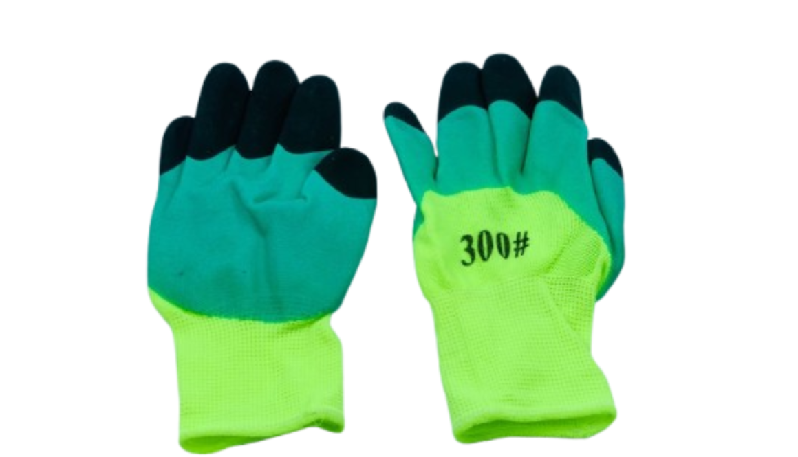 Gloves Green Yellow - 12 sets